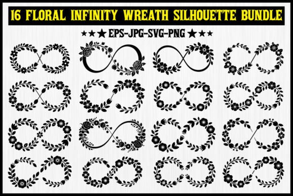 16 Floral Infinity Wreath Silhouettes for Timeless Design