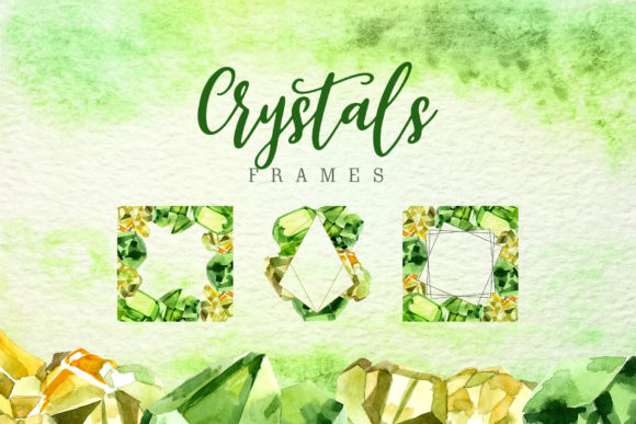 Aquarelle Yellow and Green Crystal Set: A Designer's Gem