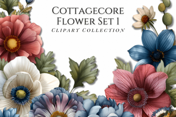 Embrace the Countryside: A Cottagecore Flower Clipart Collection
