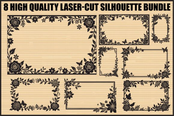 Ornate Craft Templates: Mastering the Floral Laser-Cut Frame Bundle