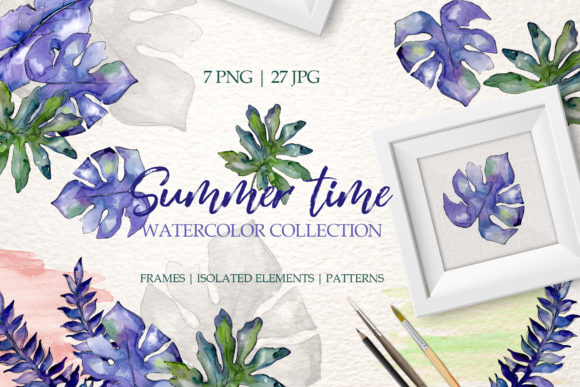 Summertime Watercolor: Your Go-To Clipart Pack for Vibrant Projects