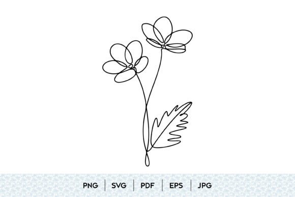 Unpacking the Elegance of Two Flowers One Line SVG