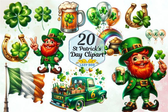 Vibrant St Patrick's Day Clipart for Festive Projects
