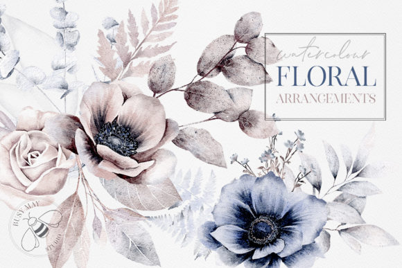 Watercolor Flower Arrangements for Creative Design