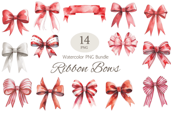Watercolor Red Ribbon Bows: A Designer's Guide to Romantic Clipart